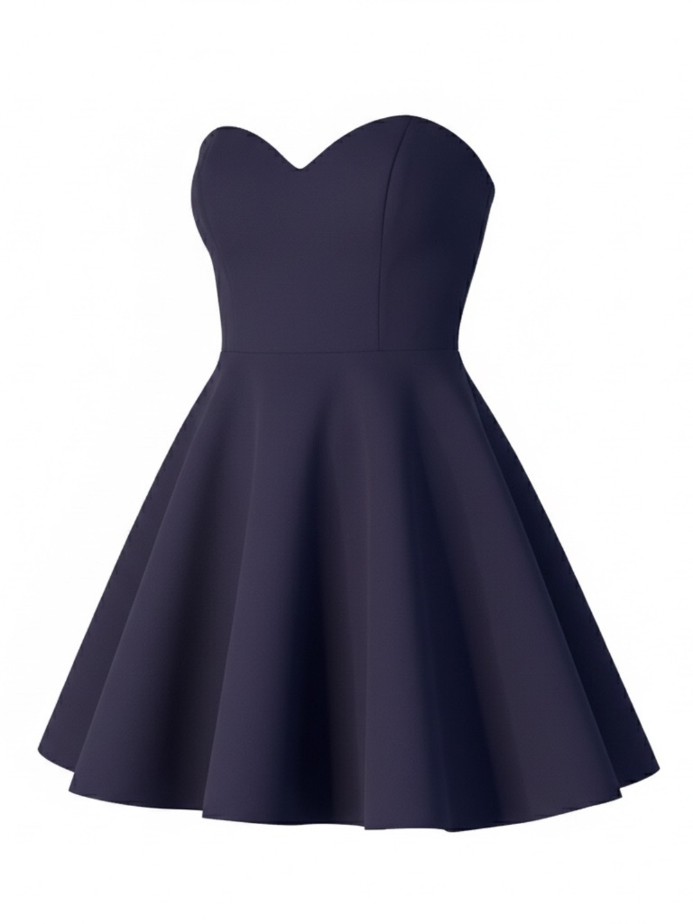 B. Smart A-Line Dress Women 10 Navy Blue Like New Sweetheart Spaghetti Strap